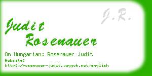 judit rosenauer business card